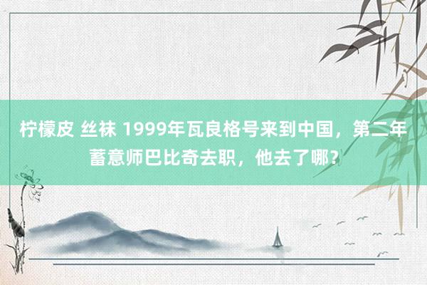 柠檬皮 丝袜 1999年瓦良格号来到中国，第二年蓄意师巴比奇去职，他去了哪？