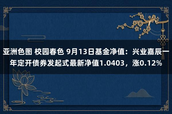 亚洲色图 校园春色 9月13日基金净值：兴业嘉辰一年定开债券发起式最新净值1.0403，涨0.12%