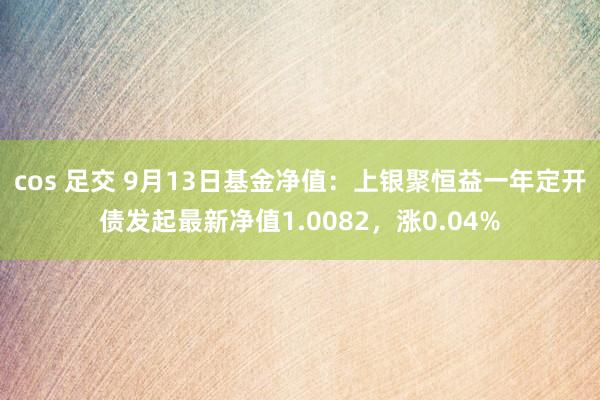 cos 足交 9月13日基金净值：上银聚恒益一年定开债发起最新净值1.0082，涨0.04%