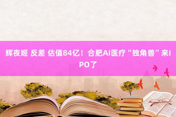 辉夜姬 反差 估值84亿！合肥AI医疗“独角兽”来IPO了