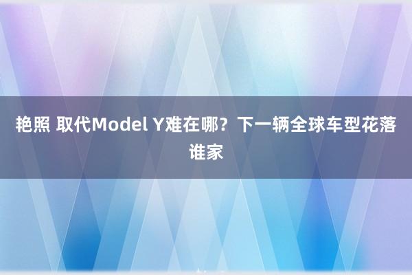 艳照 取代Model Y难在哪？下一辆全球车型花落谁家