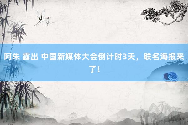 阿朱 露出 中国新媒体大会倒计时3天，联名海报来了！