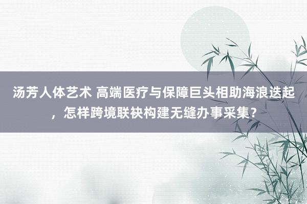 汤芳人体艺术 高端医疗与保障巨头相助海浪迭起，怎样跨境联袂构建无缝办事采集？