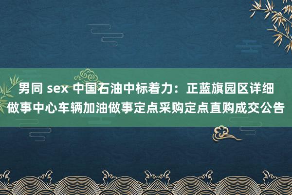 男同 sex 中国石油中标着力：正蓝旗园区详细做事中心车辆加油做事定点采购定点直购成交公告