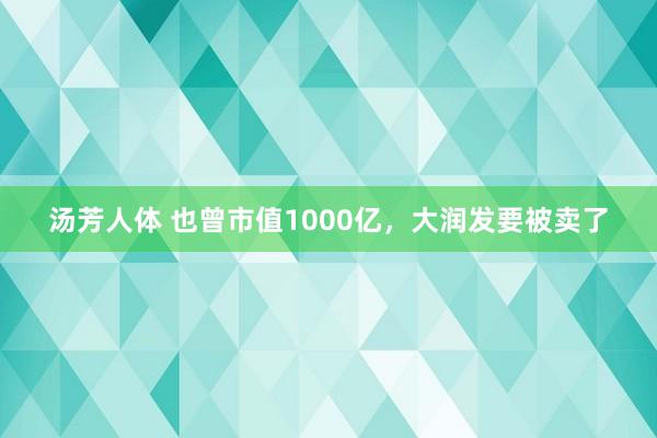 汤芳人体 也曾市值1000亿，大润发要被卖了