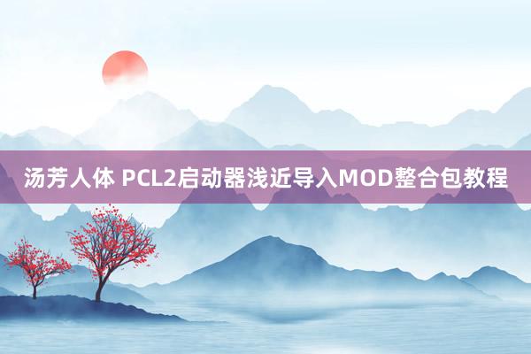 汤芳人体 PCL2启动器浅近导入MOD整合包教程