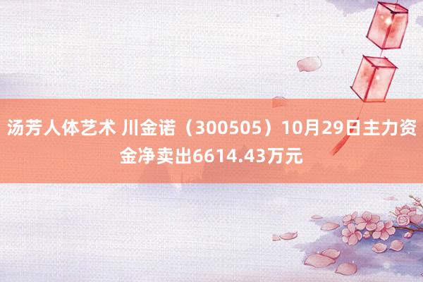 汤芳人体艺术 川金诺（300505）10月29日主力资金净卖出6614.43万元