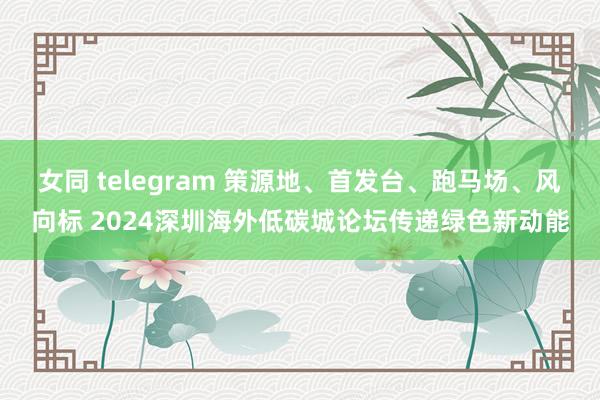 女同 telegram 策源地、首发台、跑马场、风向标 2024深圳海外低碳城论坛传递绿色新动能