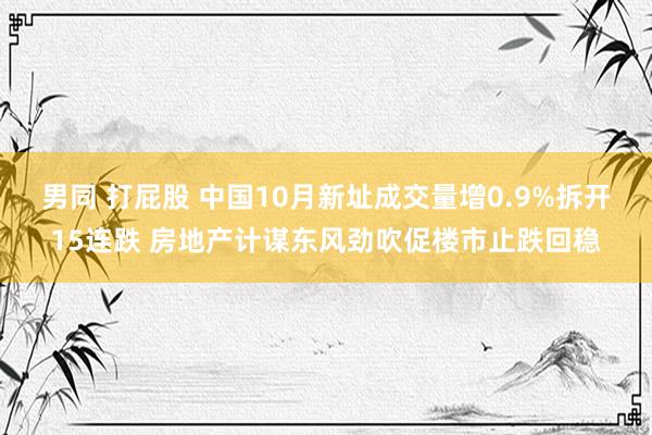 男同 打屁股 中国10月新址成交量增0.9%拆开15连跌 房地产计谋东风劲吹促楼市止跌回稳