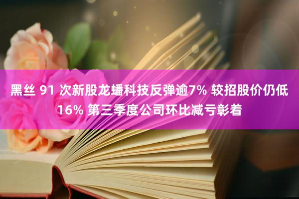 黑丝 91 次新股龙蟠科技反弹逾7% 较招股价仍低16% 第三季度公司环比减亏彰着