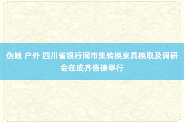 伪娘 户外 四川省银行间市集转换家具换取及调研会在成齐告捷举行