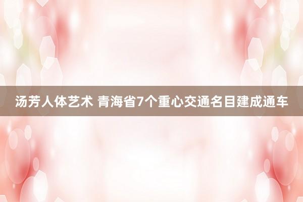 汤芳人体艺术 青海省7个重心交通名目建成通车