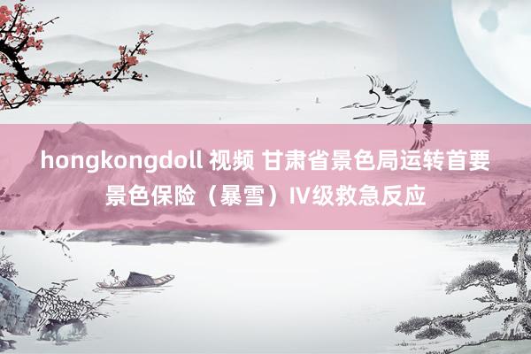 hongkongdoll 视频 甘肃省景色局运转首要景色保险（暴雪）Ⅳ级救急反应