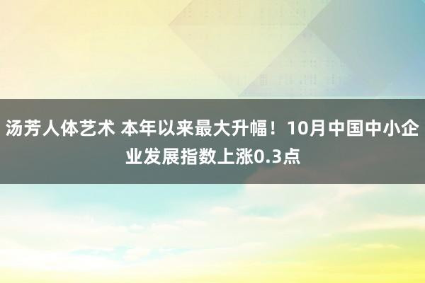 汤芳人体艺术 本年以来最大升幅！10月中国中小企业发展指数上涨0.3点