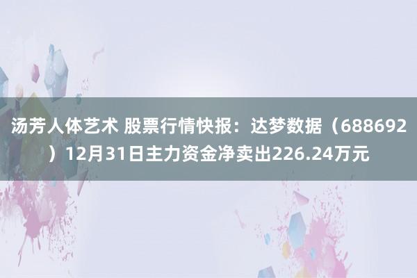 汤芳人体艺术 股票行情快报：达梦数据（688692）12月31日主力资金净卖出226.24万元