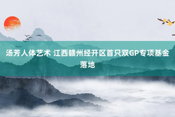 汤芳人体艺术 江西赣州经开区首只双GP专项基金落地