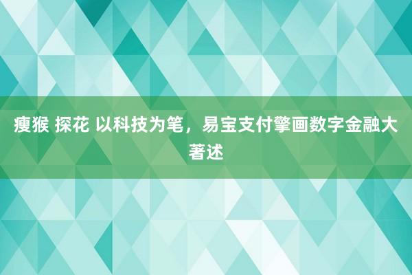 瘦猴 探花 以科技为笔，易宝支付擎画数字金融大著述