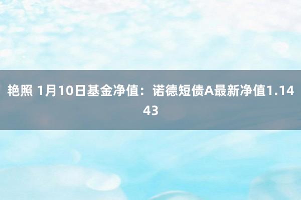 艳照 1月10日基金净值：诺德短债A最新净值1.1443