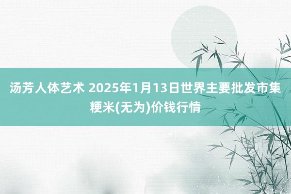 汤芳人体艺术 2025年1月13日世界主要批发市集粳米(无为)价钱行情