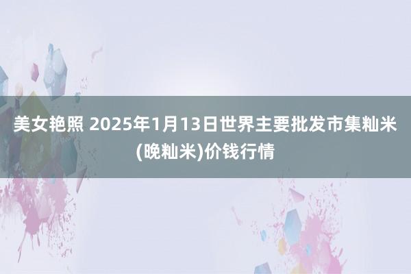 美女艳照 2025年1月13日世界主要批发市集籼米(晚籼米)价钱行情