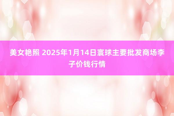 美女艳照 2025年1月14日寰球主要批发商场李子价钱行情