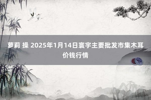 萝莉 操 2025年1月14日寰宇主要批发市集木耳价钱行情